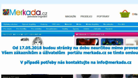 What Merkada.cz website looked like in 2018 (5 years ago)