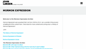 What Mormonexpression.com website looked like in 2018 (5 years ago)