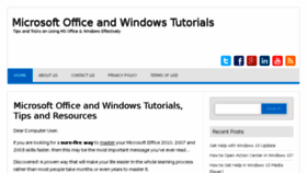 What Msoffice-tutorial-training.com website looked like in 2018 (5 years ago)