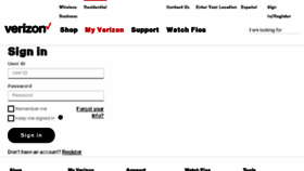 What Myverizon.com website looked like in 2018 (5 years ago)