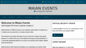 What Maianevents.com website looked like in 2018 (5 years ago)