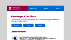 What Messengerchatbots.com website looked like in 2018 (5 years ago)