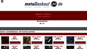 What Metallankauf24.de website looked like in 2018 (5 years ago)
