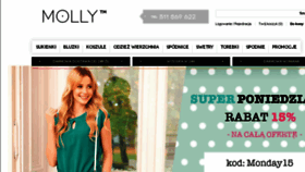 What Molly.pl website looked like in 2018 (5 years ago)