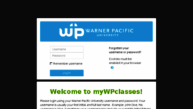 What Mywpclasses.warnerpacific.edu website looked like in 2018 (5 years ago)