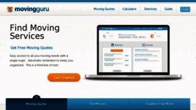 What Movingguru.com website looked like in 2018 (5 years ago)
