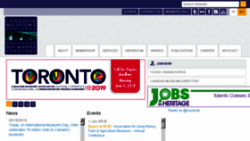 What Museums.ca website looked like in 2018 (5 years ago)