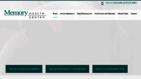 What Memoryhealthcenter.com website looked like in 2018 (5 years ago)