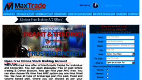 What Maxtrade.co.in website looked like in 2018 (5 years ago)