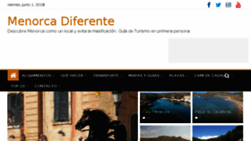 What Menorcadiferente.com website looked like in 2018 (5 years ago)