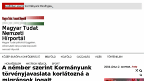 What Magyartudat.com website looked like in 2018 (5 years ago)