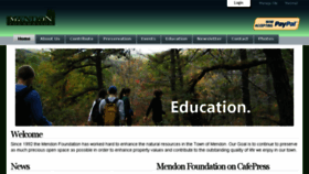 What Mendonfoundation.com website looked like in 2018 (5 years ago)