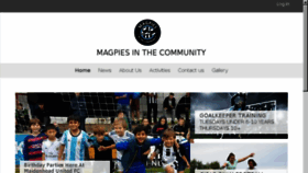What Magpiesinthecommunity.org website looked like in 2018 (5 years ago)