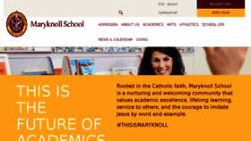 What Maryknollschool.org website looked like in 2018 (5 years ago)
