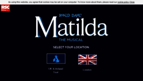 What Matildathemusical.com website looked like in 2018 (5 years ago)