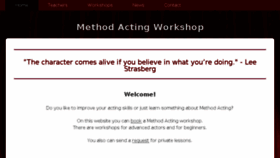 What Methodactingworkshop.com website looked like in 2018 (5 years ago)