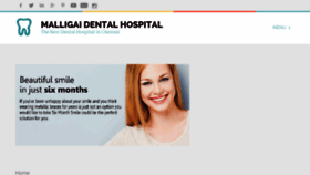 What Malligaidental.com website looked like in 2018 (5 years ago)