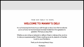 What Mannysdeli.com website looked like in 2018 (5 years ago)