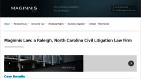 What Maginnislaw.com website looked like in 2018 (5 years ago)
