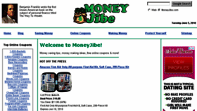 What Moneyjibe.com website looked like in 2018 (5 years ago)