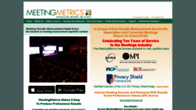 What Meetingmetrics.com website looked like in 2018 (5 years ago)