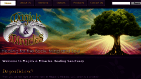 What Magickandmiracles.org website looked like in 2018 (5 years ago)