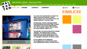 What Malkasten.com website looked like in 2018 (5 years ago)