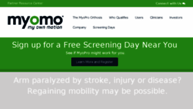 What Myomo.com website looked like in 2018 (5 years ago)