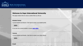 What My.hiu.edu website looked like in 2018 (5 years ago)