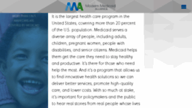 What Modernmedicaid.org website looked like in 2018 (5 years ago)