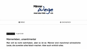 What Maennerwege.de website looked like in 2018 (5 years ago)