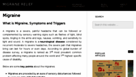 What Migrainerelief.co website looked like in 2018 (5 years ago)