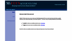 What Mycccsaccount.com website looked like in 2018 (5 years ago)