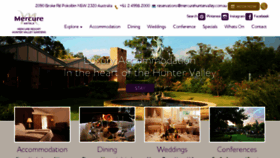 What Mercurehuntervalley.com.au website looked like in 2018 (5 years ago)