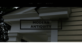What Modernantiquity.net website looked like in 2018 (5 years ago)
