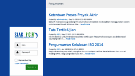 What Mahasiswa.pcr.ac.id website looked like in 2018 (5 years ago)