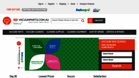 What Myvacuumparts.com.au website looked like in 2018 (5 years ago)