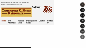 What Myers-law.com website looked like in 2018 (5 years ago)