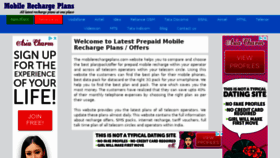What Mobilerechargeplans.com website looked like in 2018 (5 years ago)