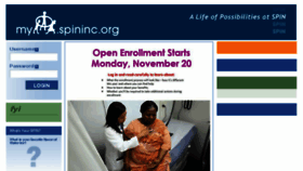 What My.spininc.org website looked like in 2018 (7 years ago)