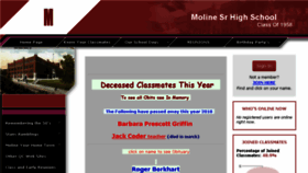 What Moline1958.com website looked like in 2018 (5 years ago)