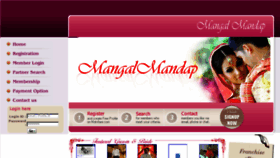 What Mangalmandap.com website looked like in 2018 (5 years ago)