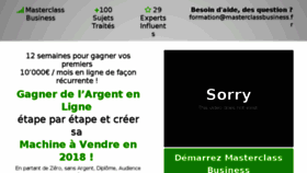 What Masterclassbusiness.fr website looked like in 2018 (5 years ago)
