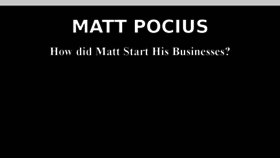 What Mattpocius.com website looked like in 2018 (5 years ago)
