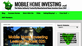 What Mobilehomeinvesting.net website looked like in 2018 (5 years ago)
