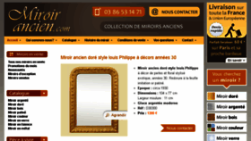 What Miroir-ancien.com website looked like in 2018 (5 years ago)