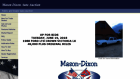 What Masondixonautoauction.com website looked like in 2018 (5 years ago)