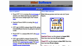 What Milletsoftware.com website looked like in 2018 (5 years ago)