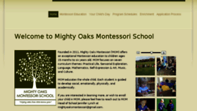 What Mightyoaksmontessorischool.org website looked like in 2018 (5 years ago)