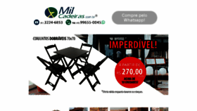 What Milcadeiras.com.br website looked like in 2018 (5 years ago)